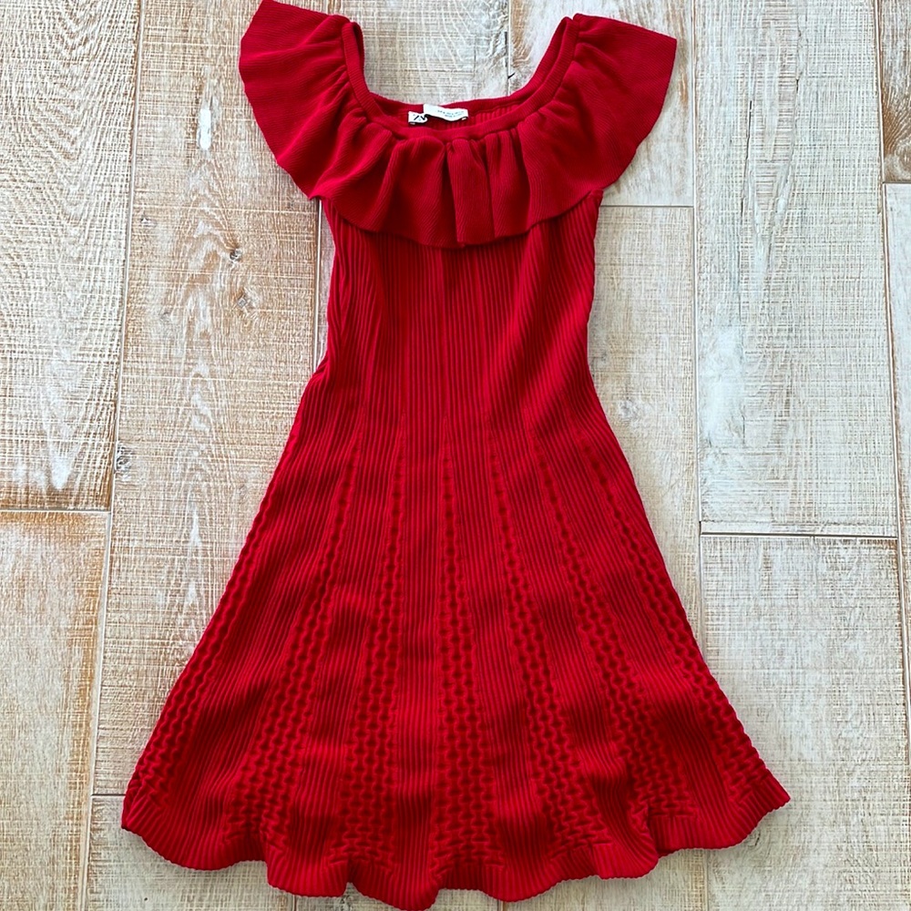 Red Zara dress